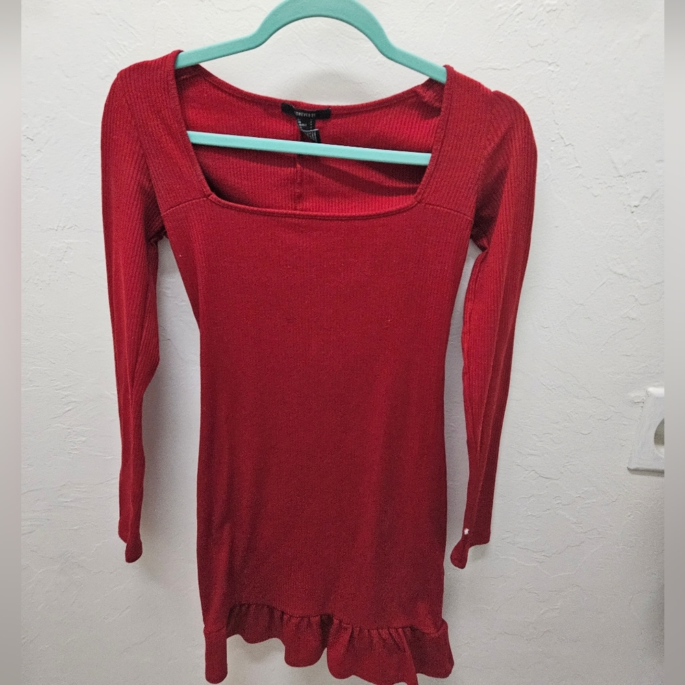 Red winter dress